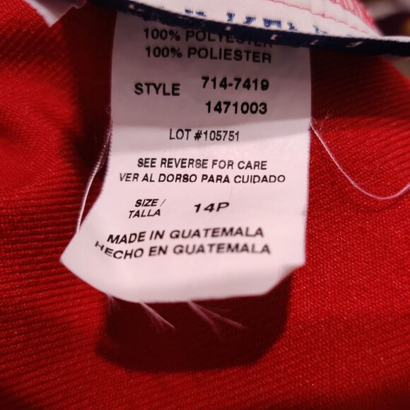 Donnkenny 14P Red Pull-On Pants Petite Classic Fit Trousers Vintage 2000 Retro - Picture 5 of 6